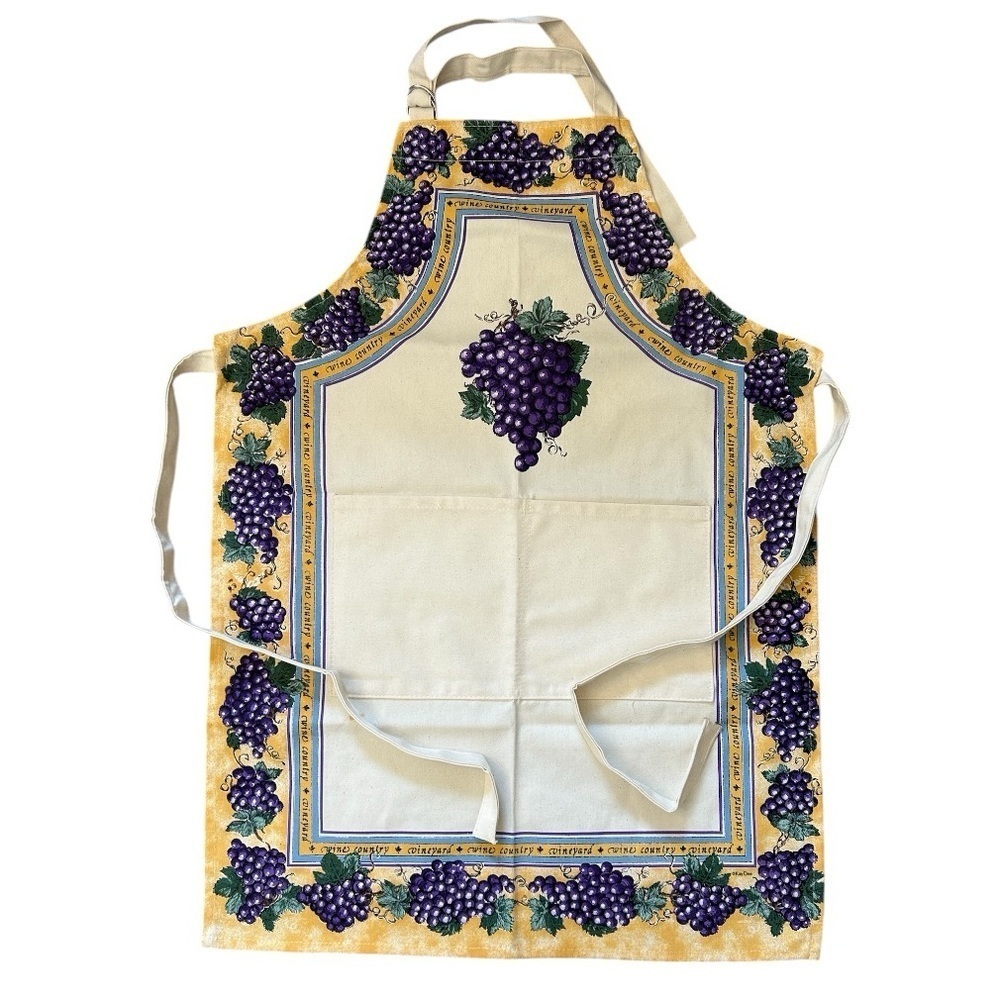 Kay Dee Designs Grapes Vineyard Wine Adjustable Apron New